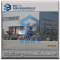 Tri axles hydraulic side crane lifting loaded container semi trailer